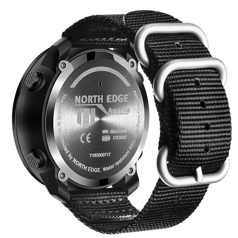 Montre numérique de sport pour hommes, heures de course, natation, montres militaires, altimètre, baromètre, boussole, étanche 50m