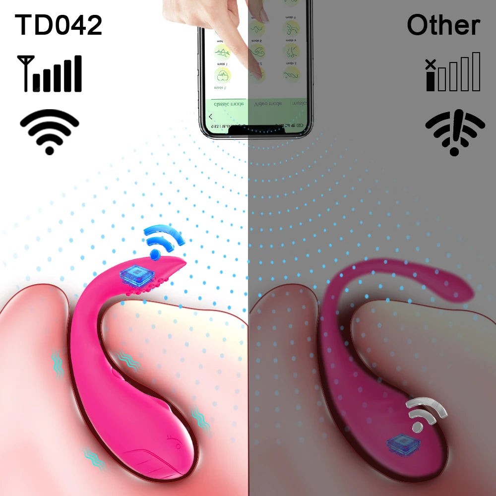 Oeuf vibrateur portable pour femme, contrôle Bluetooth