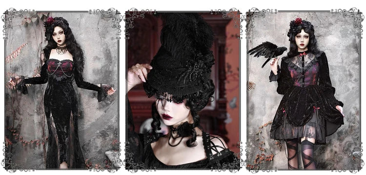 Ensemble de robe d'Halloween gothique