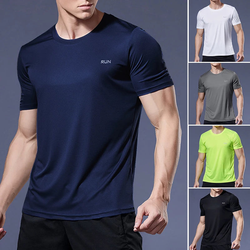 T-shirt de sport de compression à séchage rapide pour hommes