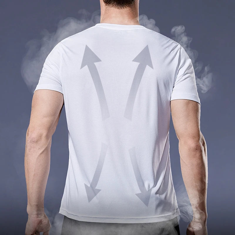 T-shirt de sport de compression à séchage rapide pour hommes