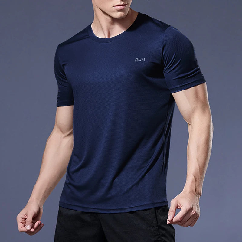 T-shirt de sport de compression à séchage rapide pour hommes