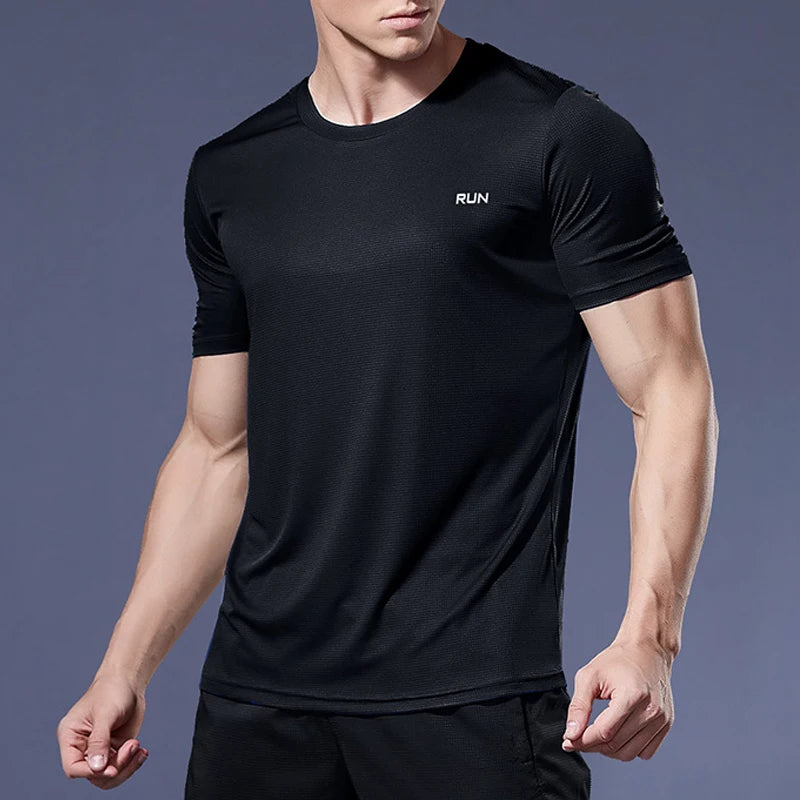 T-shirt de sport de compression à séchage rapide pour hommes