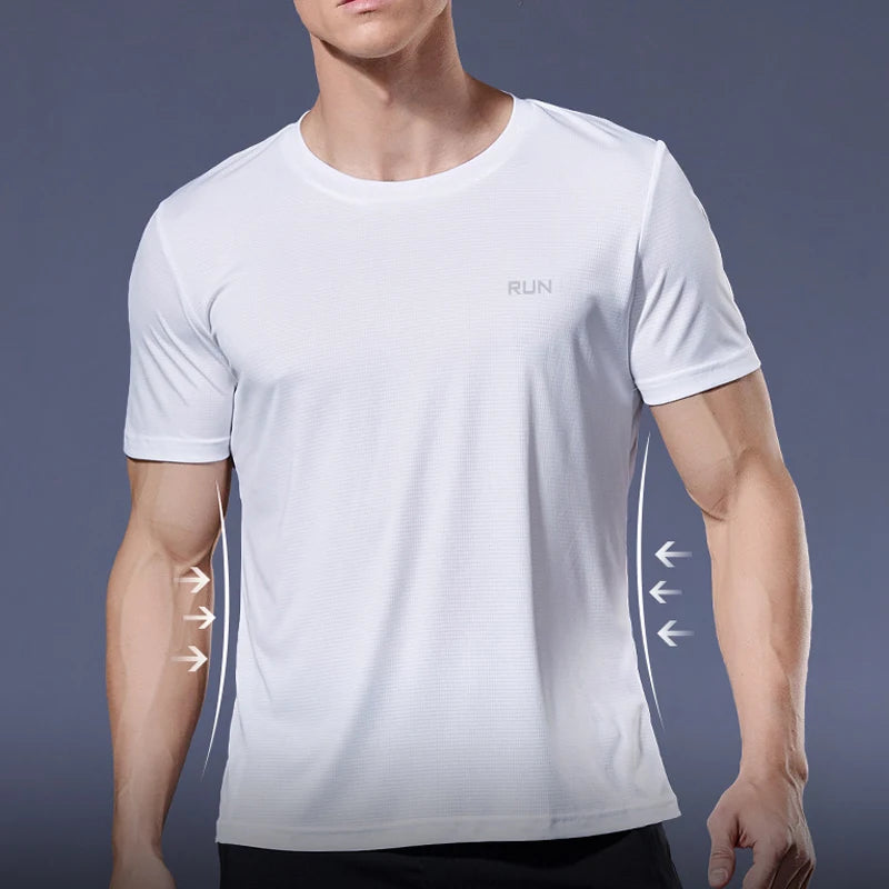 T-shirt de sport de compression à séchage rapide pour hommes