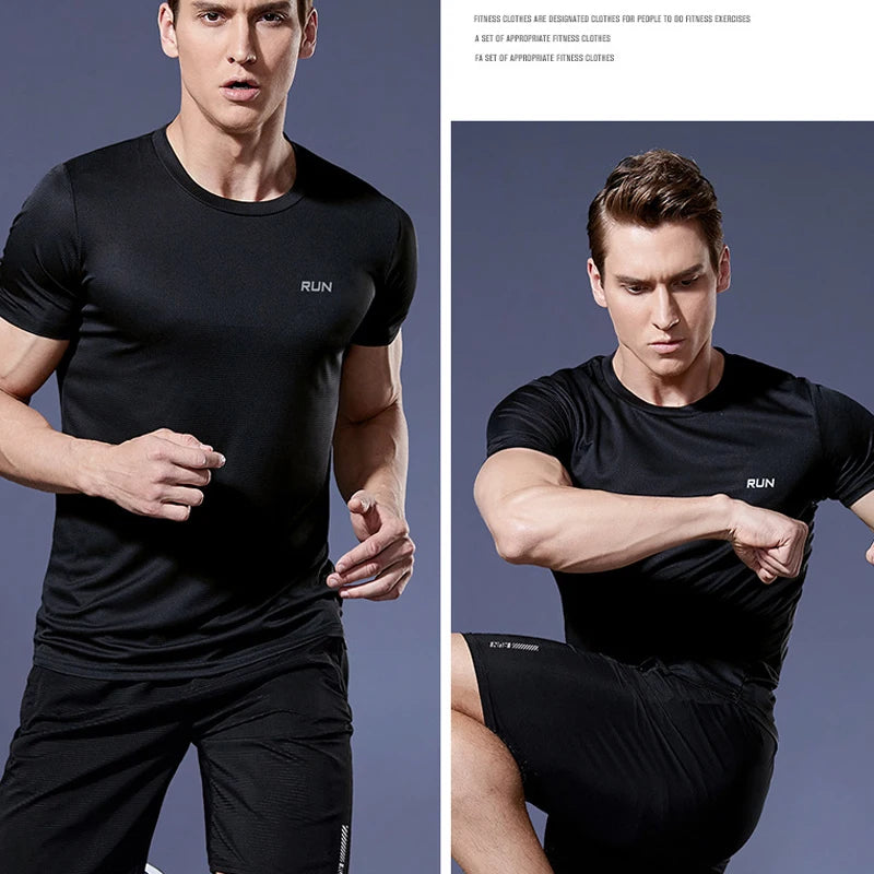 T-shirt de sport de compression à séchage rapide pour hommes